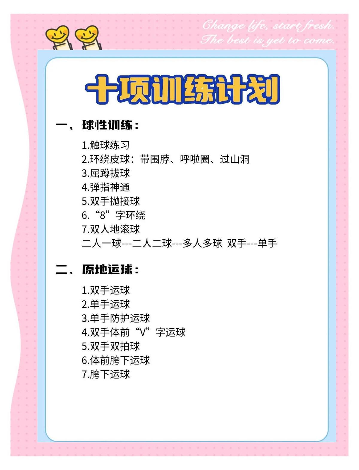 篮球基础训练项目